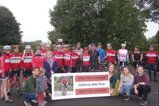 Clitheroe Bike Club on their sponsored ride for the Christie Charity