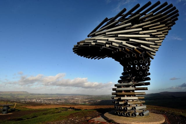 The Wayside Arts Trail leads up to Burnley's Panopticon, Singing Ringing Tree, at Crown Point. There are two walks of eight and three miles to choose from