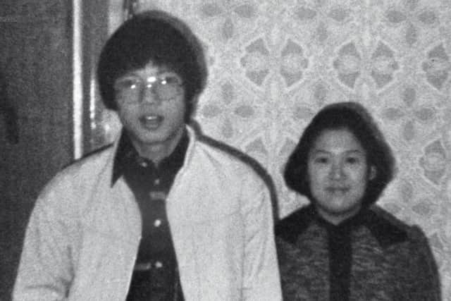 Killer Charles Ng with his sister Betty at his lodgings in New Longton, Preston.