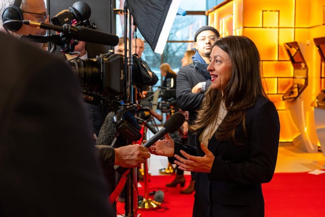 Actress Jo Hartley who plays Nicola Fishwick at the premiere of Netflix film Bank of Dave.