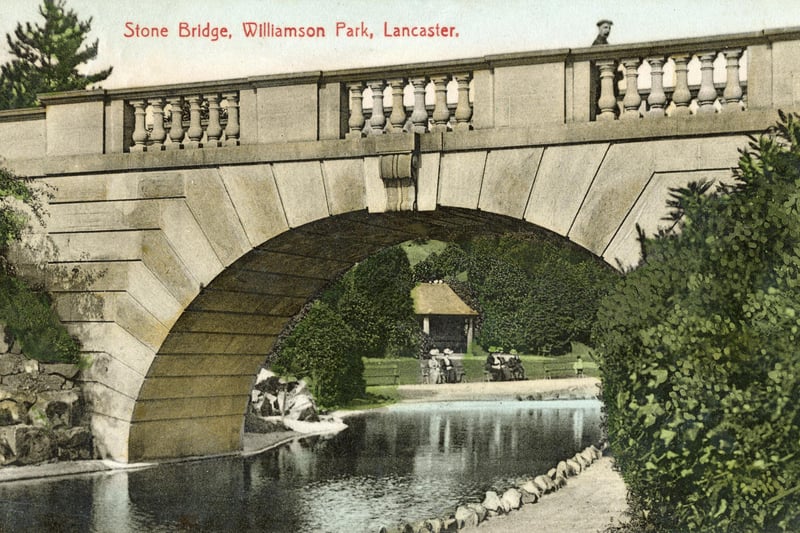 Stone Bridge at Williamson Park. Nigel Temple postcard collection PC06518 (Image date range 1903-1908)
