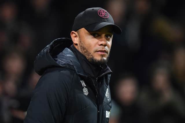 Burnley's Manager Vincent Kompany

The Emirates FA Cup Fifth Round - Burnley v Fleetwood Town - Wednesday 1st March 2023 - Turf Moor - Burnley