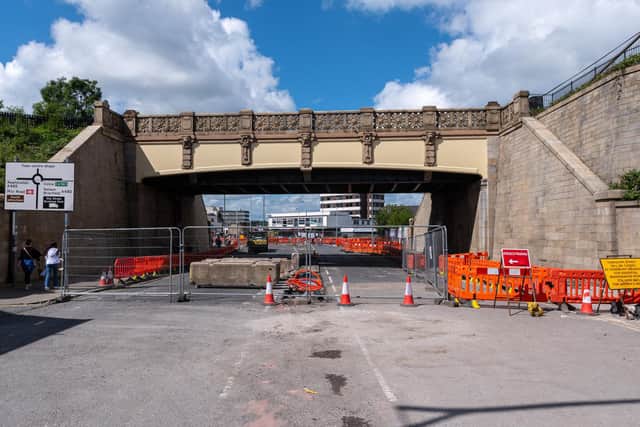 Yorkshire Street aqueduct has received a coat of paint as part of the Town 2 Turf developments in Burnley. Photo: Kelvin Lister-Stuttard