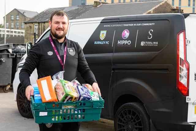 Nathan Norris, manager of Burnley FC in the Community Foodbank. Photo: Kelvin Stuttard