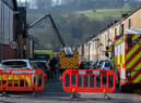 Fire, police and ambulance attend the scene of a house fire on Queen Street, Whalley. Photo: Kelvin Stuttard