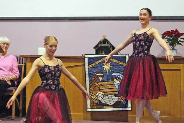 Grace Brooks and Lily Robinson from the Angela Westwell School of Dance at Clitheroe Trinity