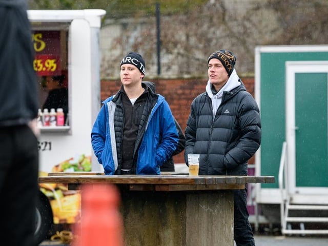 Burnley fans arrive at Turf Moor for the Premier League fixture against West Ham United. Photo: Kelvin Lister-Stuttard