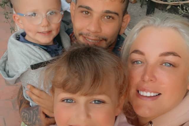 Sam Szarko with her husband Abdullah Donmez and her children Amelia and Elliott