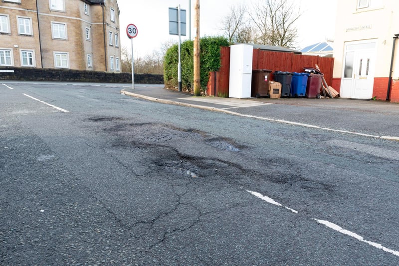 Pot Hole on Middlesex Avenue, Burnley.