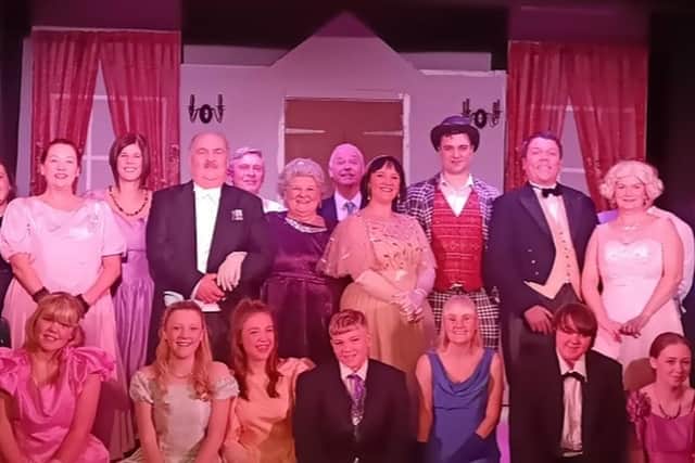 The cast of Burnley's St Cuthbert's Operatic and Dramatic Society's production of 'Me and My Girl' which runs all this week until Saturday at the church community hall in Sharp Street.