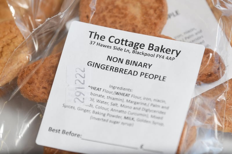 A bakery in Blackpool caused a stir on social media for selling ‘non-binary gingerbread people’. The biscuit – found at The Cottage Bakery in Hawes Side Lane – sparked a mixed response, with some backing the decision and others calling it the 'woke agenda'. Owner Paul Cook said it had actually taken people three years to notice the change after he started putting labels on them to display ingredients and people said it was wrong to call them men. Paul said. “So I had a chat with my printer about and he said, ‘Why don’t you call them non-binary?’
