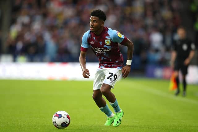 HUDDERSFIELD, ENGLAND - JULY 29: Ian Maatsen of Burnley during the Sky Bet Championship match between Huddersfield Town and Burnley at John Smith's Stadium on July 29, 2022 in Huddersfield, England. (Photo by Ashley Allen/Getty Images)