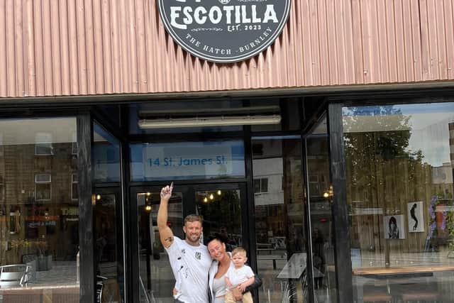 Jonni Thomas and Rachel Boys outside their new restaurant La Escotilla Taco & Tequila Bar in the former Hideaway Bar & Kitchen in St James's Street, Burnley.
