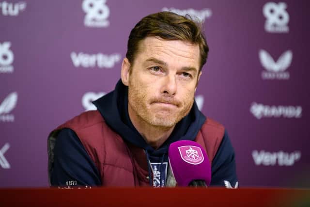 Scott Parker speaks to the media ahead of Burnley's fixture against Spurs. Photo: Kelvin Lister-Stuttard