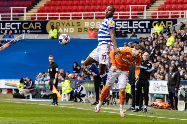 The 27-year-old Reading forward claimed an assist in his side's 3-1 win against struggling Blackpool at the Madejski Stadium. He received a WhoScored rating of 8.0.