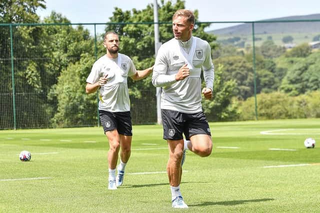 Jay Rodriguez and Charlie Taylor in training
