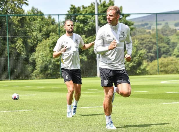 Jay Rodriguez and Charlie Taylor in training