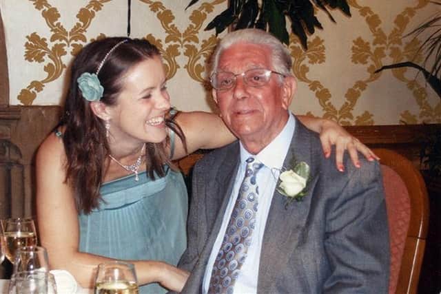 Emma Gill, with her grandfather, has organised a musical theatre production in Burnley in his memory for Sepsis UK