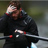 Jordan North had to be carried from his boat exhausted on day three of his Comic Relief rowing challenge