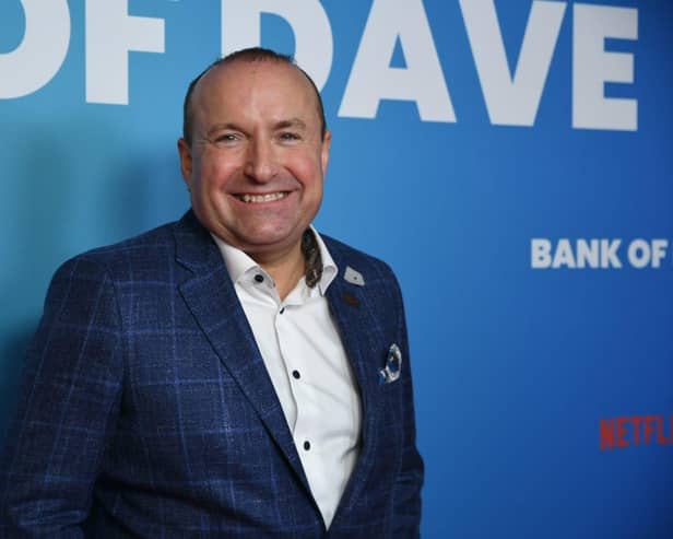 Dave Fishwick at the Reel Cinema, Burnley, premiere of Netflix movie Bank of Dave, which will be released in US cinemas on August 25th