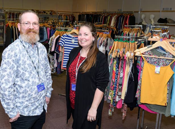 Assistant Manager Trevor Thaine and Manager Christina Sharpe inside the new YMCA store in St Nic's Arcade, Lancaster. Photo: Kelvin Stuttard
