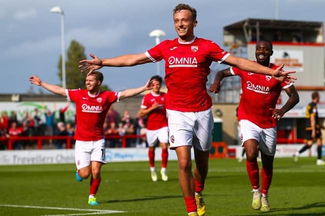 Mellon netted 15 goals in all competitions for Morecambe. Picture: Morecambe FC