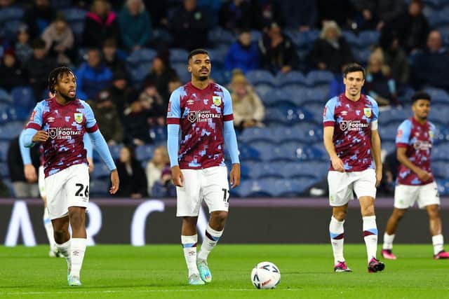 Burnley’s Lyle Foster and teammates react to conceding

The Emirates FA Cup Fourth Round Replay - Burnley v Ipswich Town - Tuesday 7th February 2023 - Turf Moor - Burnley