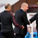 Chris Wilder, Manager of Sheffield United and Sean Dyche, Manager of Burnley. (Photo by Peter Powell - Pool/Getty Images)