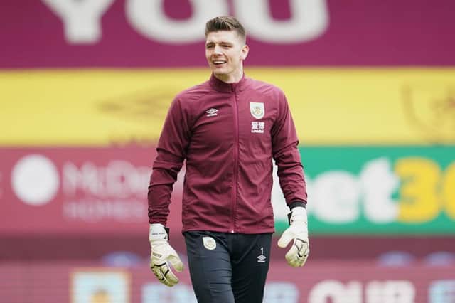 Nick Pope of Burnley. (Photo by Jon Super - Pool/Getty Images)