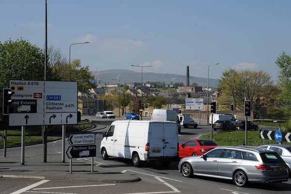 A collision on Cavalry Way by Gannow roudabout in Burnley means that traffic is currently down to one lane