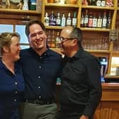 The Wellsprings owner Zak Marhraoui with his wife Catherine and their son Sam. They will host a Christmas Day lunch for up to 10 elderly people who may be on their own on the day.