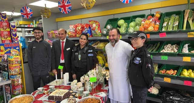 Shabaz Ahmed, who runs Ramzan Food Store in Victoria Road, Padiham,  hosted an Indian buffet with an open invite to mark the Queen's platinum jubilee