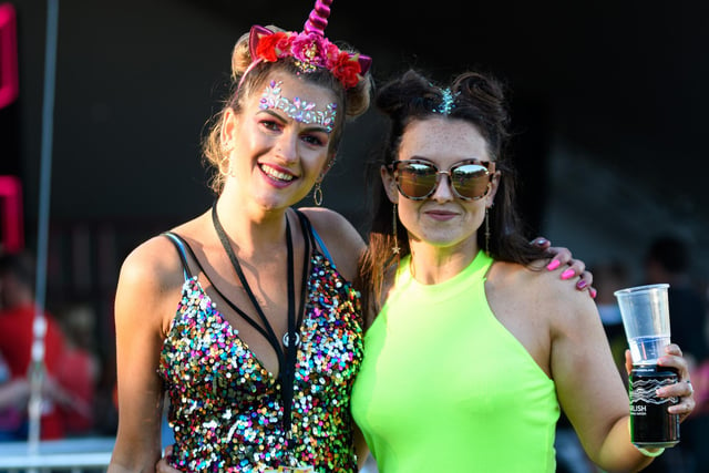Revellers at the Retro in the Park Festival in Towneley Park.