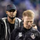 Burnley's manager Vincent Kompany makes his way to the dug outs

The EFL Sky Bet Championship - Birmingham City v Burnley - Wednesday 19th October 2022 - St Andrew's - Birmingham