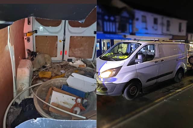 The van had travelled from Lancashire to Yorkshire to steal a trailer, and is a cloned stolen vehicle from Greater Manchester.