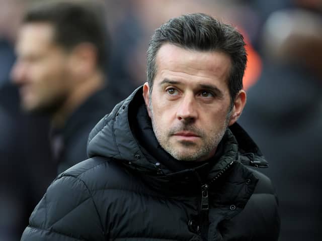 NEWCASTLE UPON TYNE, ENGLAND - DECEMBER 16: Marco Silva, Manager of Fulham looks o during the Premier League match between Newcastle United and Fulham FC at St. James Park on December 16, 2023 in Newcastle upon Tyne, England. (Photo by Clive Brunskill/Getty Images)