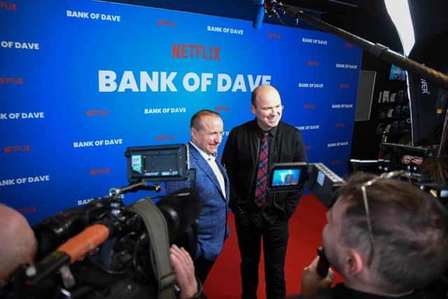 Dave Fishwick and Rory Kinnear at the Netflix premiere of 'Bank of Dave'