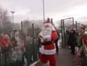 Children and Holly Grove Primary School in Burnley received a special visit from Santa who arrived by helicopter