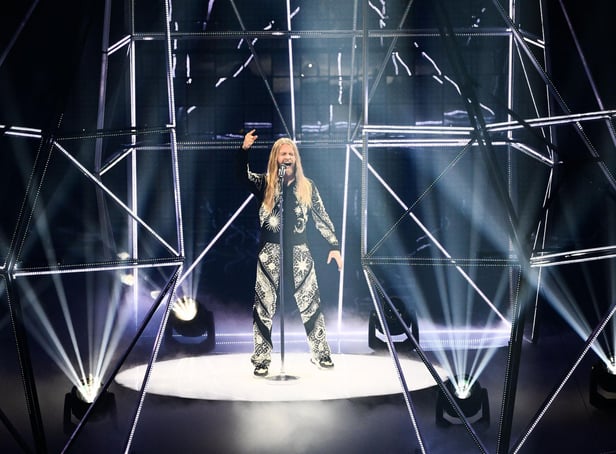 <p>Singer Sam Ryder performs on behalf of the UK during the final of the Eurovision Song contest 2022. Picture: Marco Bertorello/AFP via Getty Images</p>