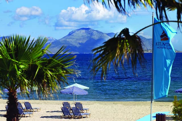 The hotel's beach area exclusive for TUI guests