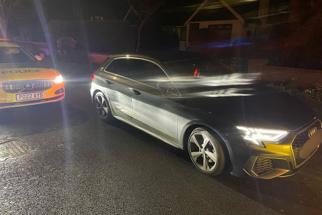 The driver of this Audi was stopped in Garstang Road, Catterall as it was insured to a female only.
The driver believed his own policy covered him to drive this vehicle, but it did not.
The driver was reported and the vehicle was seized. The male driver will likely receive six penalty points on his licence and a £300 fine.