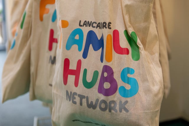 Goodybags available for visitors to the Burnley Family Hub launch. Photo: Kelvin Lister-Stuttard