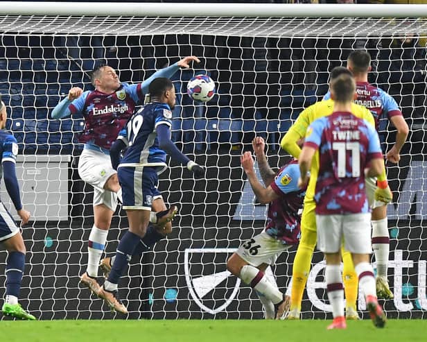 Burnley's Connor Roberts was adjudged to have hand balled in the area

The EFL Sky Bet Championship - Burnley v Middlesbrough - Saturday 17th December 2022 - Turf Moor - Burnley
