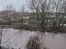 The River Calder in Padiham following heavy rainfall in February