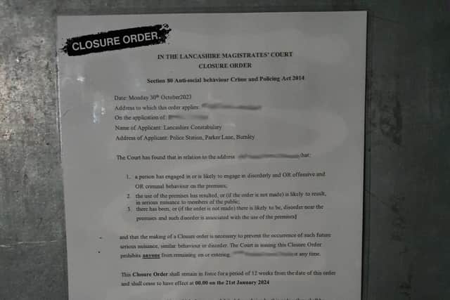 The closure order