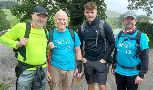 Tony Butterworth (far right) with ELE colleagues on the Yorkshire Three Peaks challenge