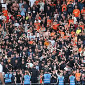 It was Blackpool fans that were celebrating after Saturday's West Lancashire derby