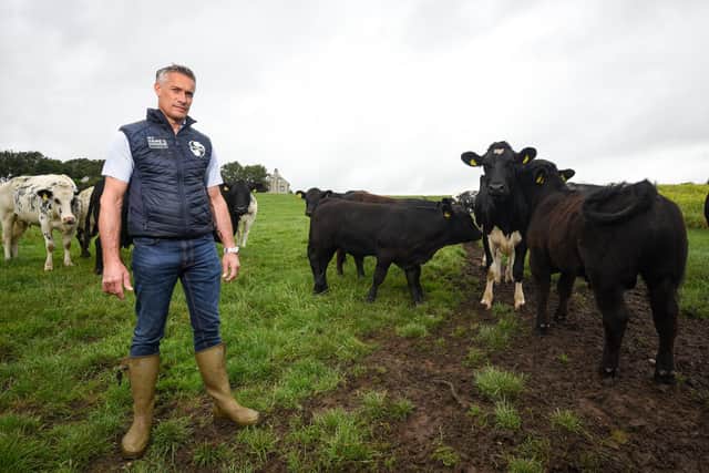 Cockerham farmer Philip Halhead pictured with livestock at his Cockerham farm  Photo:Dan Martino