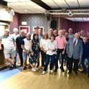 Pictured are about 20 ex managers and coaches from the last 50 years of Brierfield Celtic Football Club, including first ever manager Dave Marshall in the grey jacket.
