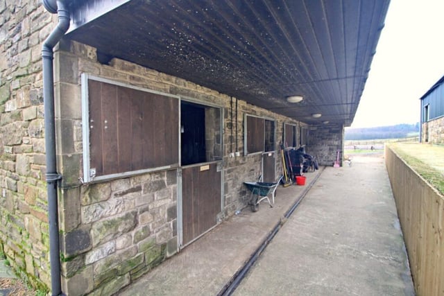 Stables at front